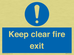 Keep Clear Fire Exit